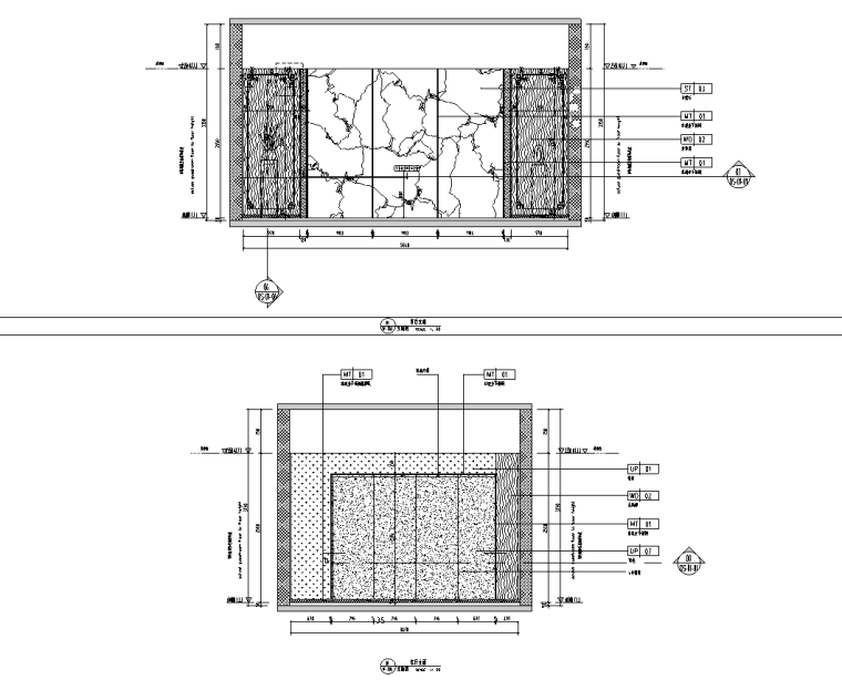 新中式風格別墅裝修施工圖CAD