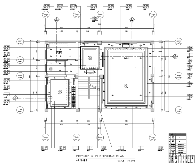 新中式風格別墅裝修施工圖CAD