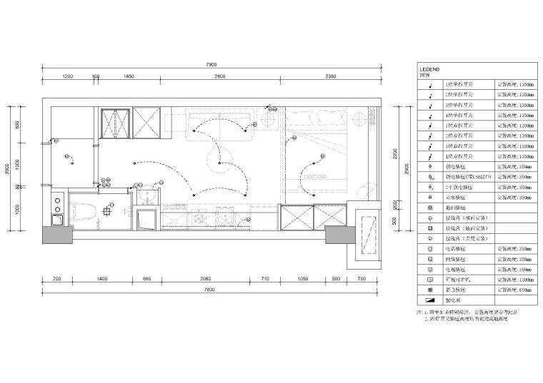 30㎡二層日式loft公寓樣板間施工圖 