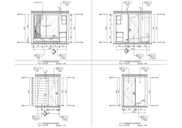 30㎡二層日式loft公寓樣板間施工圖 