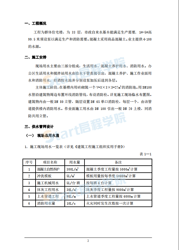 臨時(shí)用水專項(xiàng)施工方案