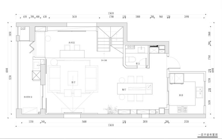 現(xiàn)代居住休閑風(fēng)復(fù)式室內(nèi)設(shè)計(jì)施工圖CAD+效果圖