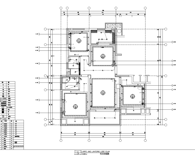 朋克風(fēng)現(xiàn)代風(fēng)輕奢樣板房施工圖CAD