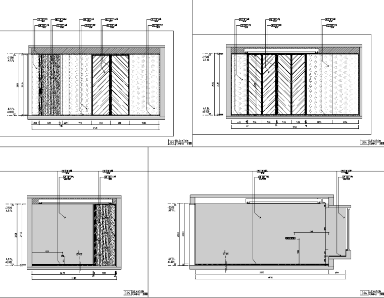 朋克風(fēng)現(xiàn)代風(fēng)輕奢樣板房施工圖CAD