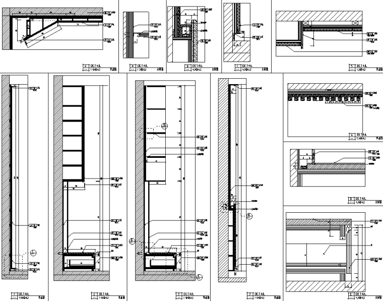 朋克風(fēng)現(xiàn)代風(fēng)輕奢樣板房施工圖CAD