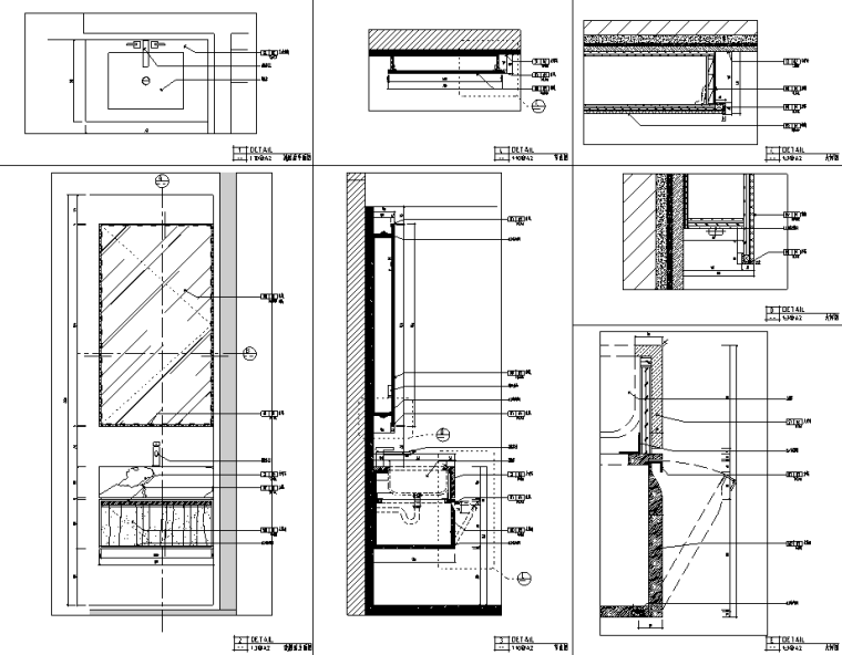 朋克風(fēng)現(xiàn)代風(fēng)輕奢樣板房施工圖CAD