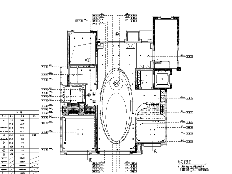 某公館住宅樣板間施工圖CAD設(shè)計(jì)