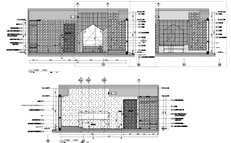 住宅塔樓樣板間裝修施工圖+材料清單