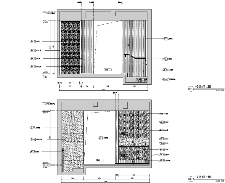 民用建筑現代風別墅住宅樣板間施工圖