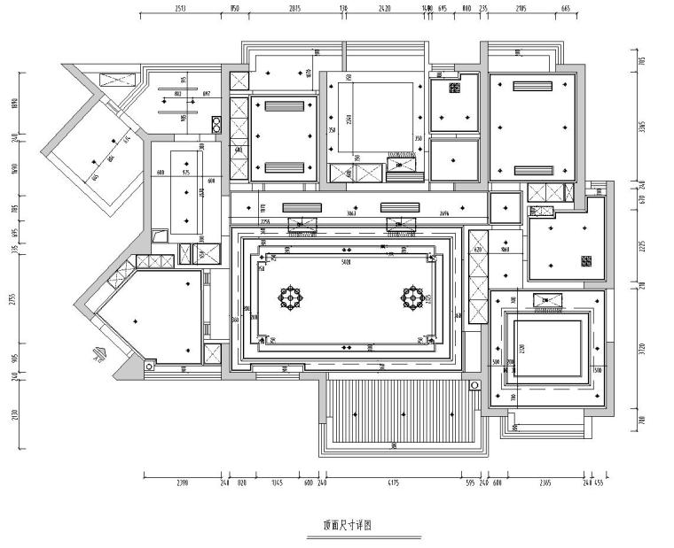 170㎡新中式+美式風(fēng)混搭住宅裝修施工圖