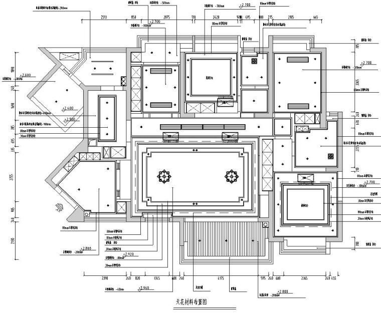 170㎡新中式+美式風(fēng)混搭住宅裝修施工圖