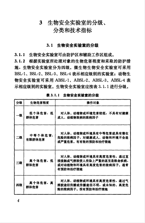 GB 50346-2011 生物安全实验室建筑技术规范