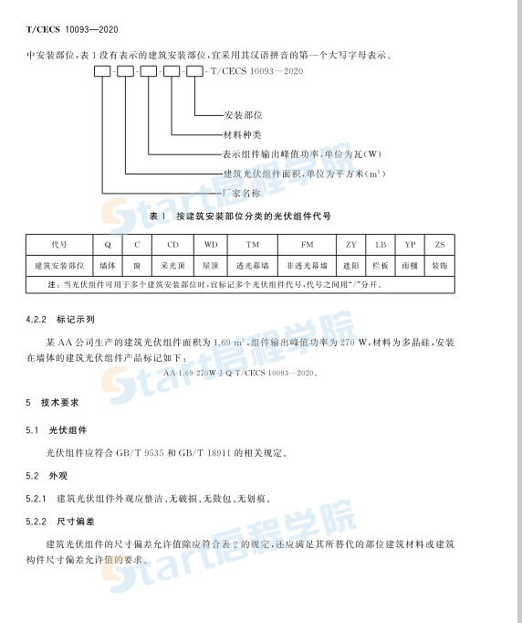 T_CECS_10093-2020_建筑光伏組件