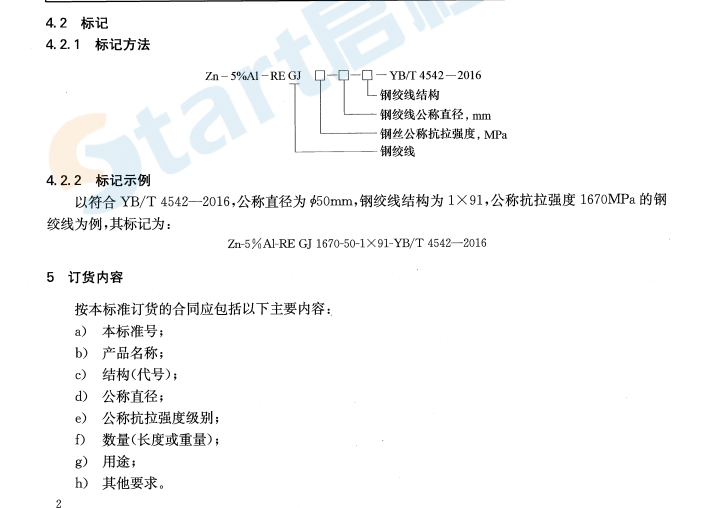 YBT 4542-2016 建筑工程用鋅-5%鋁-混合稀土合金鍍層鋼絞線