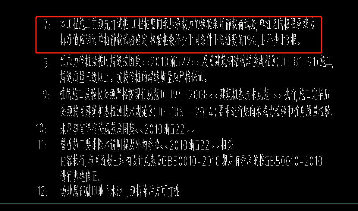 像這個打樁費是不包括試樁的嗎？