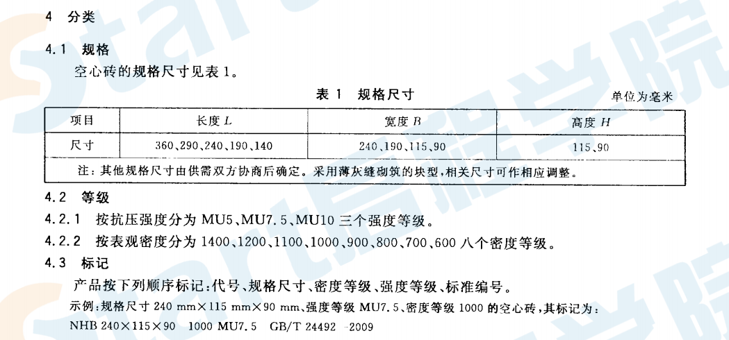 GBT24492-2009 非承重混凝土空心磚