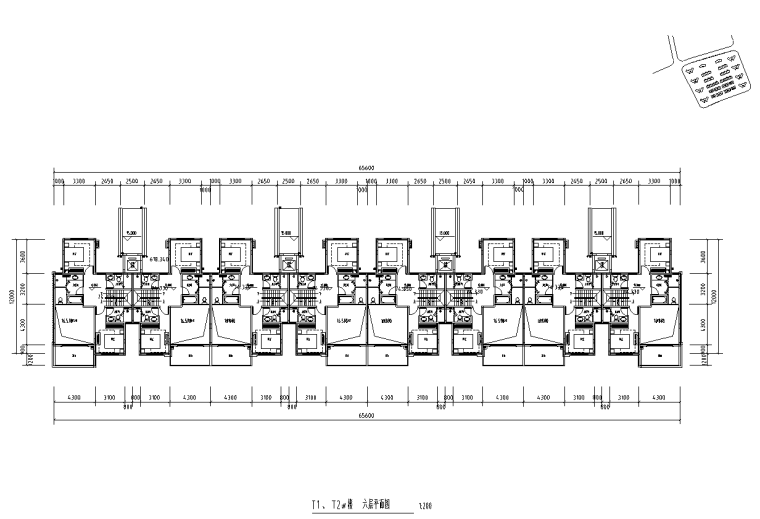 六層疊拼住宅170+180㎡戶型圖