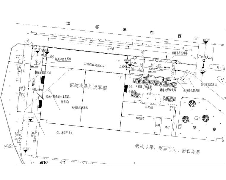 方便面廠高速線升級(jí)擴(kuò)容室外施工圖