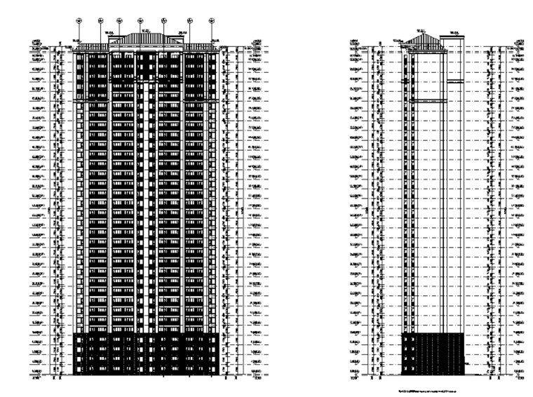 1梯4戶高層住宅戶型施工指引圖