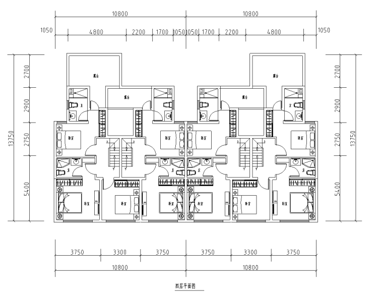 疊拼別墅三面寬戶型設(shè)計(jì)