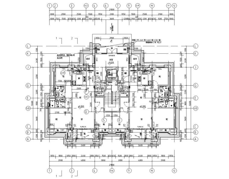 新中式一梯兩戶117㎡戶型圖設(shè)計(jì)