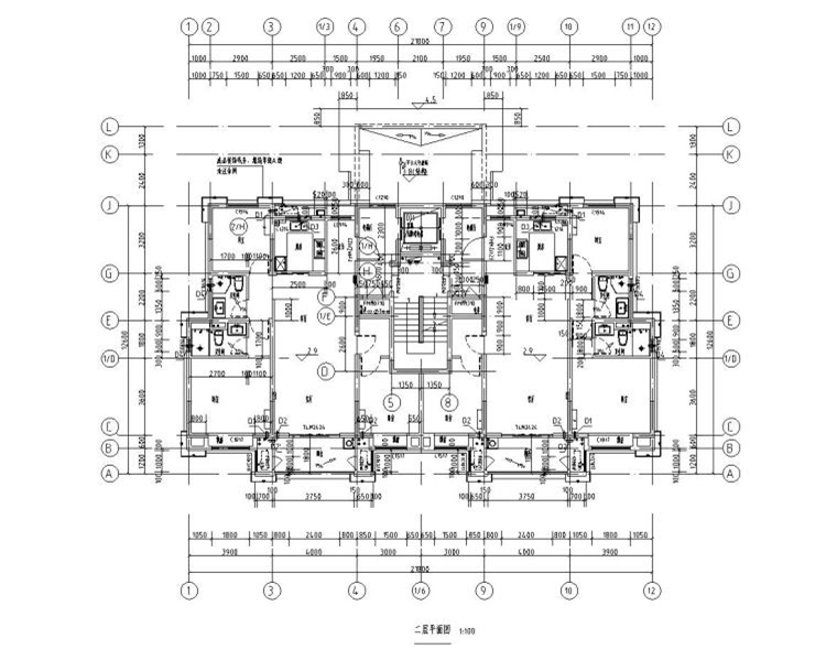 新中式一梯兩戶117㎡戶型圖設(shè)計(jì)