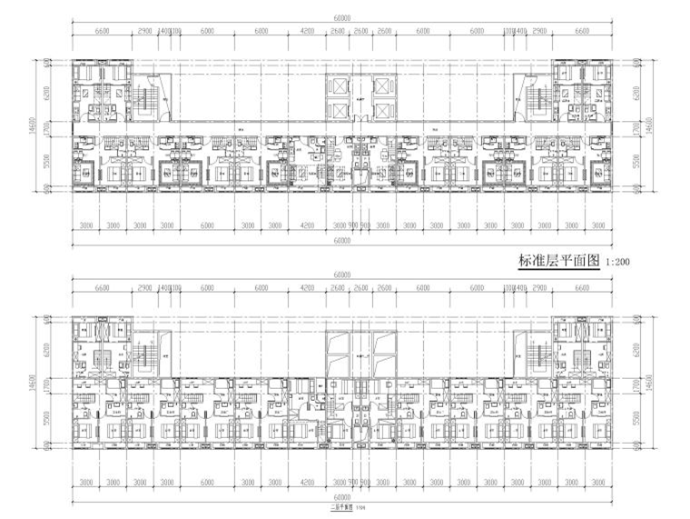 53款高层酒店式青年公寓LOFT建筑户型CAD