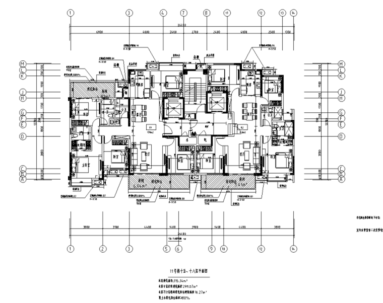 18層1梯2戶高層住宅戶型圖設(shè)計