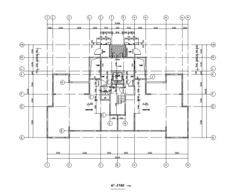 11層新中式風一梯兩戶128㎡住宅戶型圖設(shè)計