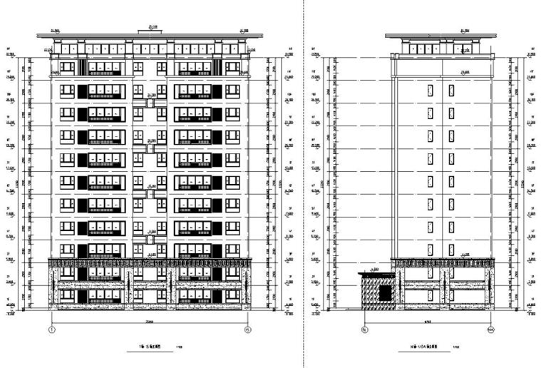 11層新中式風一梯兩戶128㎡住宅戶型圖設(shè)計