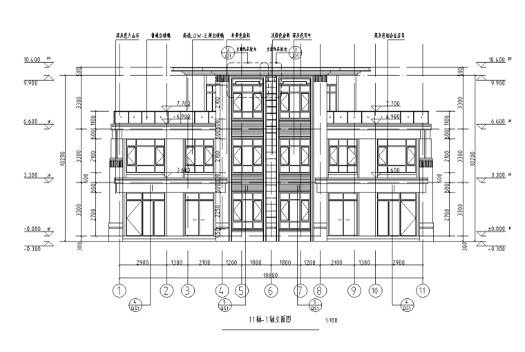 三層異形柱框架結(jié)構(gòu)住宅施工圖