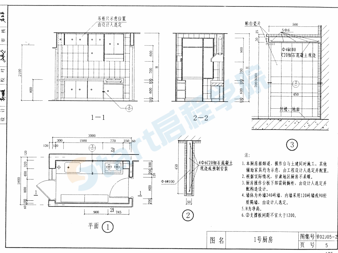 甘02J05-2住宅廚房衛(wèi)生間