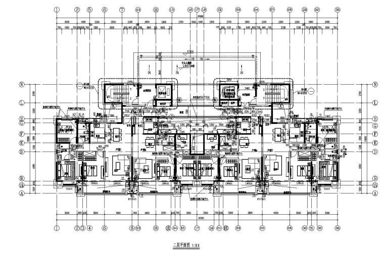 33層新中式風1梯4戶131+98㎡住宅戶型圖