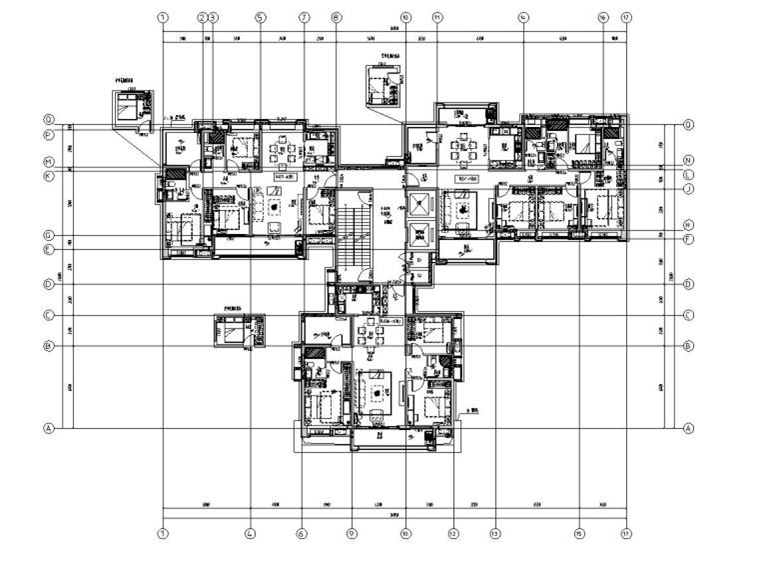 新古典風格戶型產品標準化160㎡戶型圖