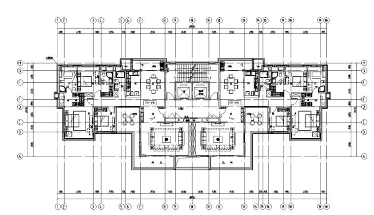 現(xiàn)代風(fēng)格戶型210㎡戶型圖設(shè)計