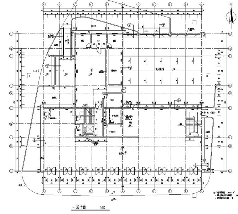 地下1地上6層派出所辦公樓建筑施工圖