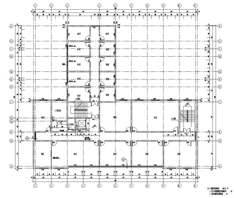 地下1地上6層派出所辦公樓建筑施工圖