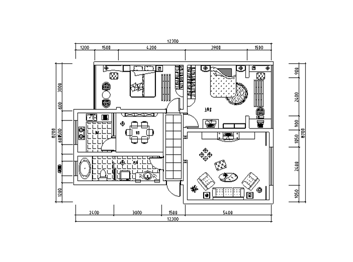 22种经典套房户型设计图（CAD）