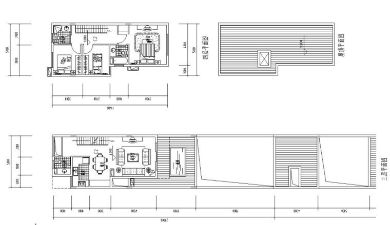 C型合院聯(lián)排?建筑住宅樓設計圖