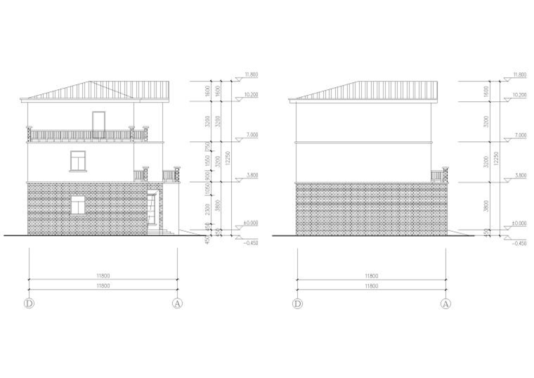 农村自建房三层独栋别墅建筑设计施工图