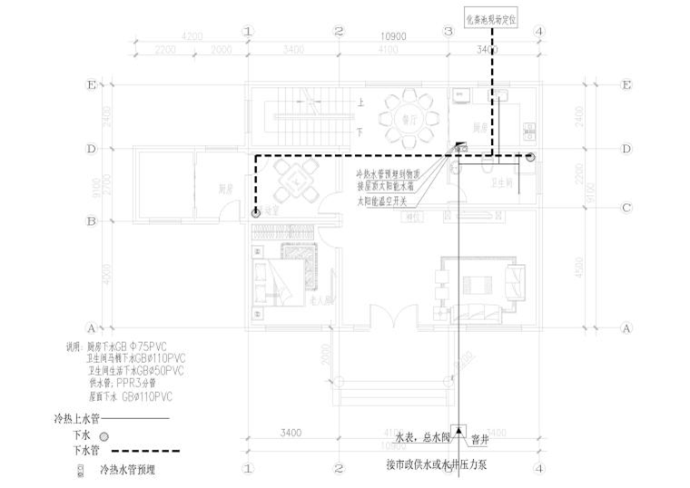 ​104㎡占地农村自建房二层独栋别墅施工图