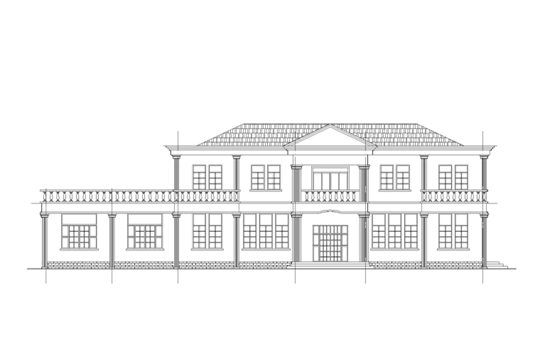 农村简欧两层自建房施工图