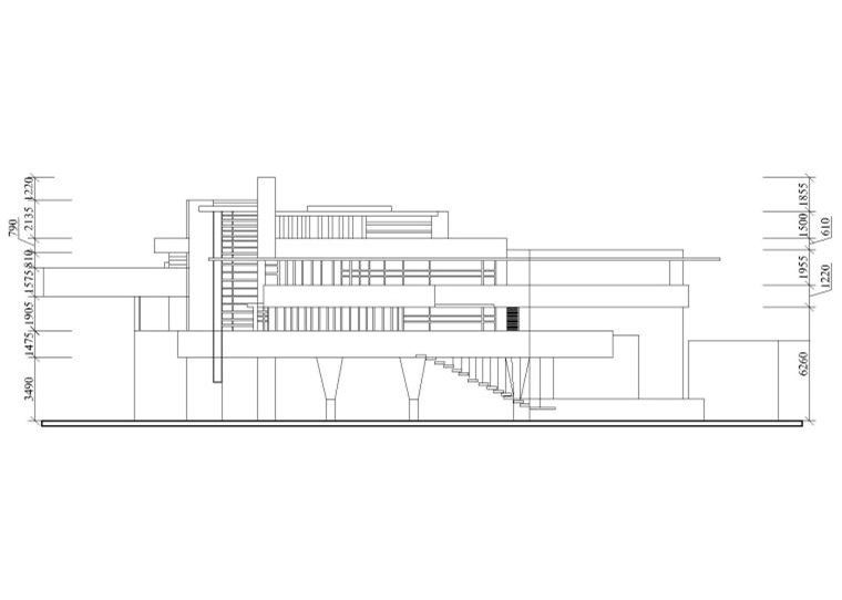 流水別墅建筑施工圖