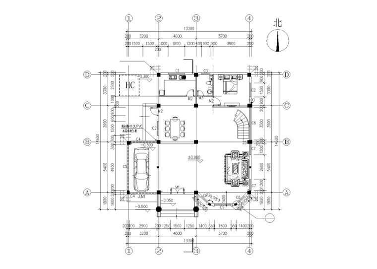 現(xiàn)代風(fēng)格3層獨(dú)棟別墅建筑施工圖