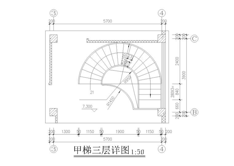 現(xiàn)代風(fēng)格3層獨(dú)棟別墅建筑施工圖