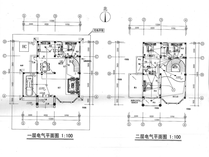 現(xiàn)代風(fēng)格3層獨(dú)棟別墅建筑施工圖