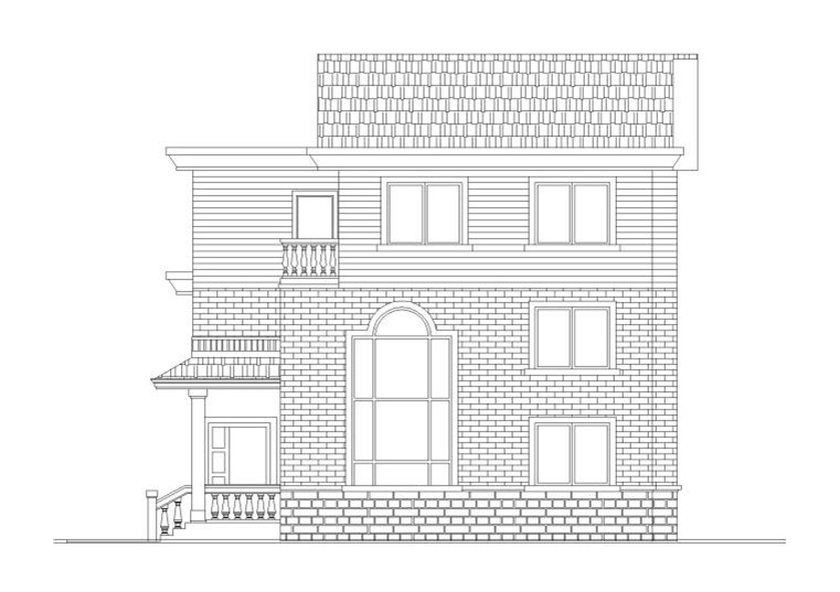 三层新农村住宅小别墅建筑施工图