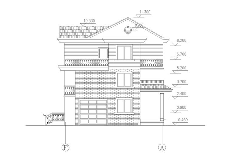 三层新农村住宅小别墅建筑施工图