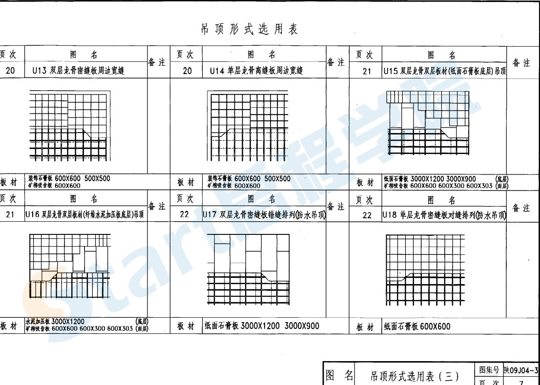 陕09J04-3内装修(吊顶)