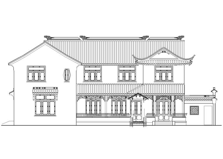 蘇式江南二層別墅建筑施工圖